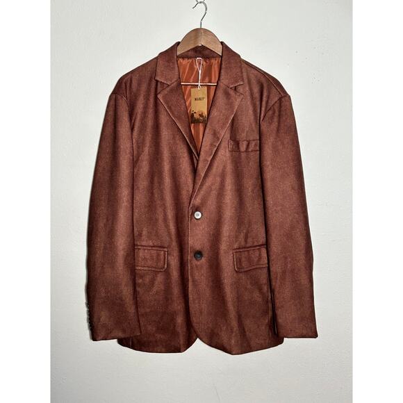 Men's Manly Maroon/Brown Blazer Size Large - Picture 1 of 5